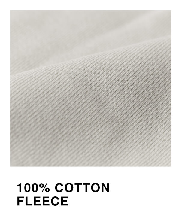 Close up of the 100% Cotton Fleece used in the Womens Heavyweight Hoodie.