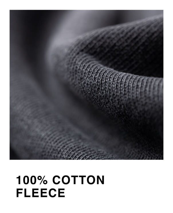 Close up of the Heavyweight Sweatpants fabric, 100% Cotton Fleece.
